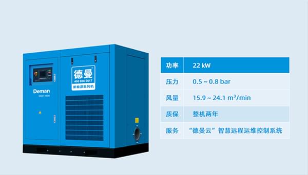 德曼節(jié)能無油螺桿鼓風(fēng)機(jī)ODV 1608